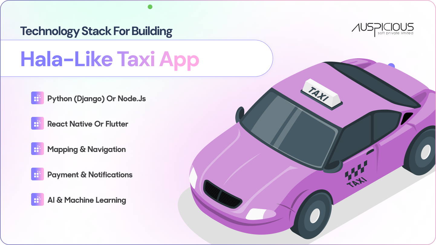 technology stack for building taki app